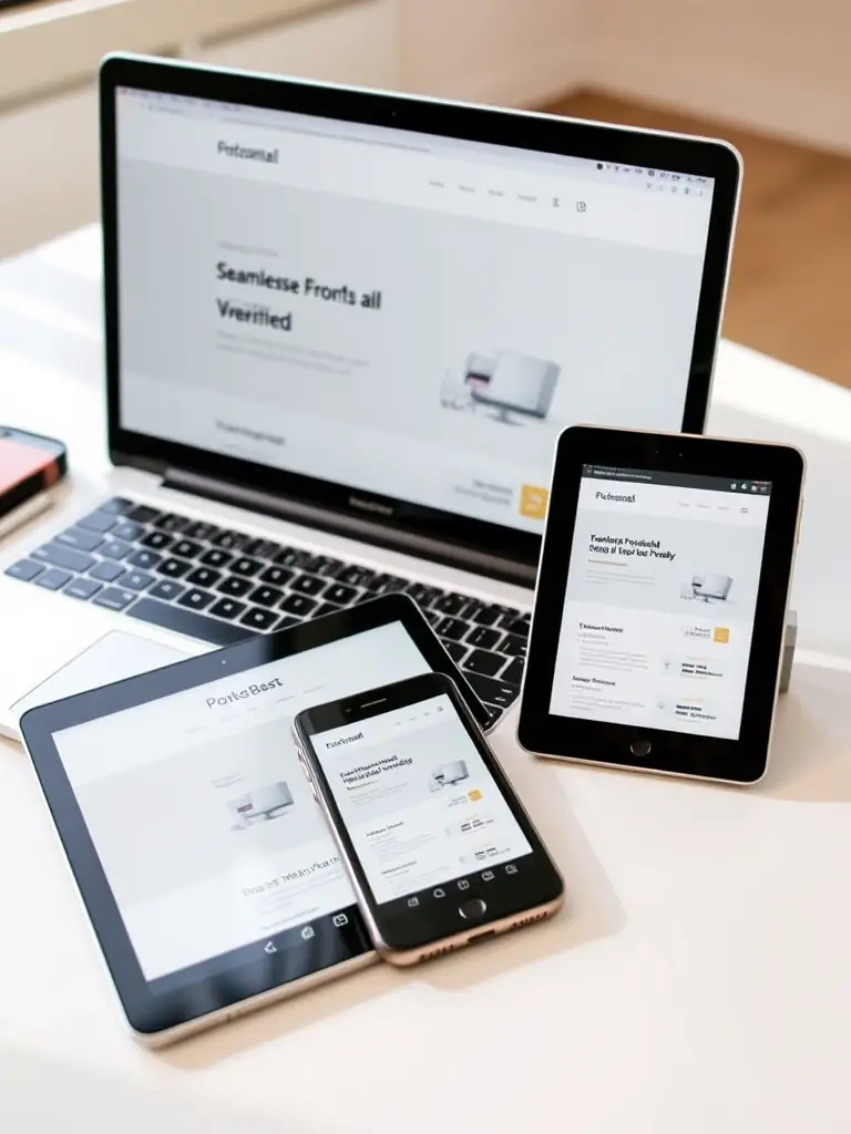 A responsive website design adapting seamlessly to various devices, highlighting Studio Thrive's commitment to mobile-first design principles.